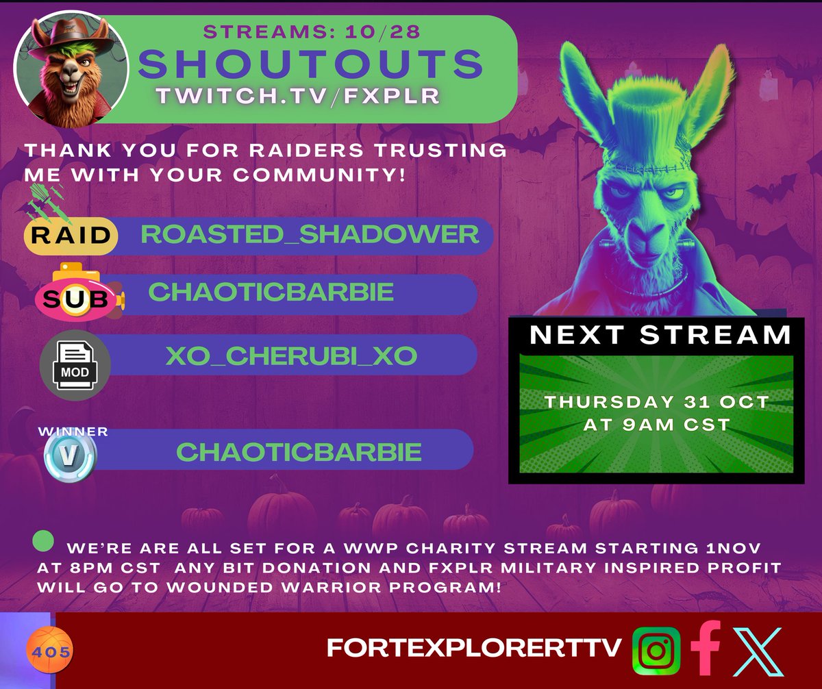 fortexplorerttv's tweet photo. THANK YOU XPLORERS for affording me the opportunity to understand the meaning behind what it means to be a Streamer! Shoutout to everyone below:
#FXPLRSeries #Rebrand #ForteGives #Giveaway #PlaysWithViewers #DBD #Fortnite #SmallStreamer #Followers https://t.co/3GMiJnDusw