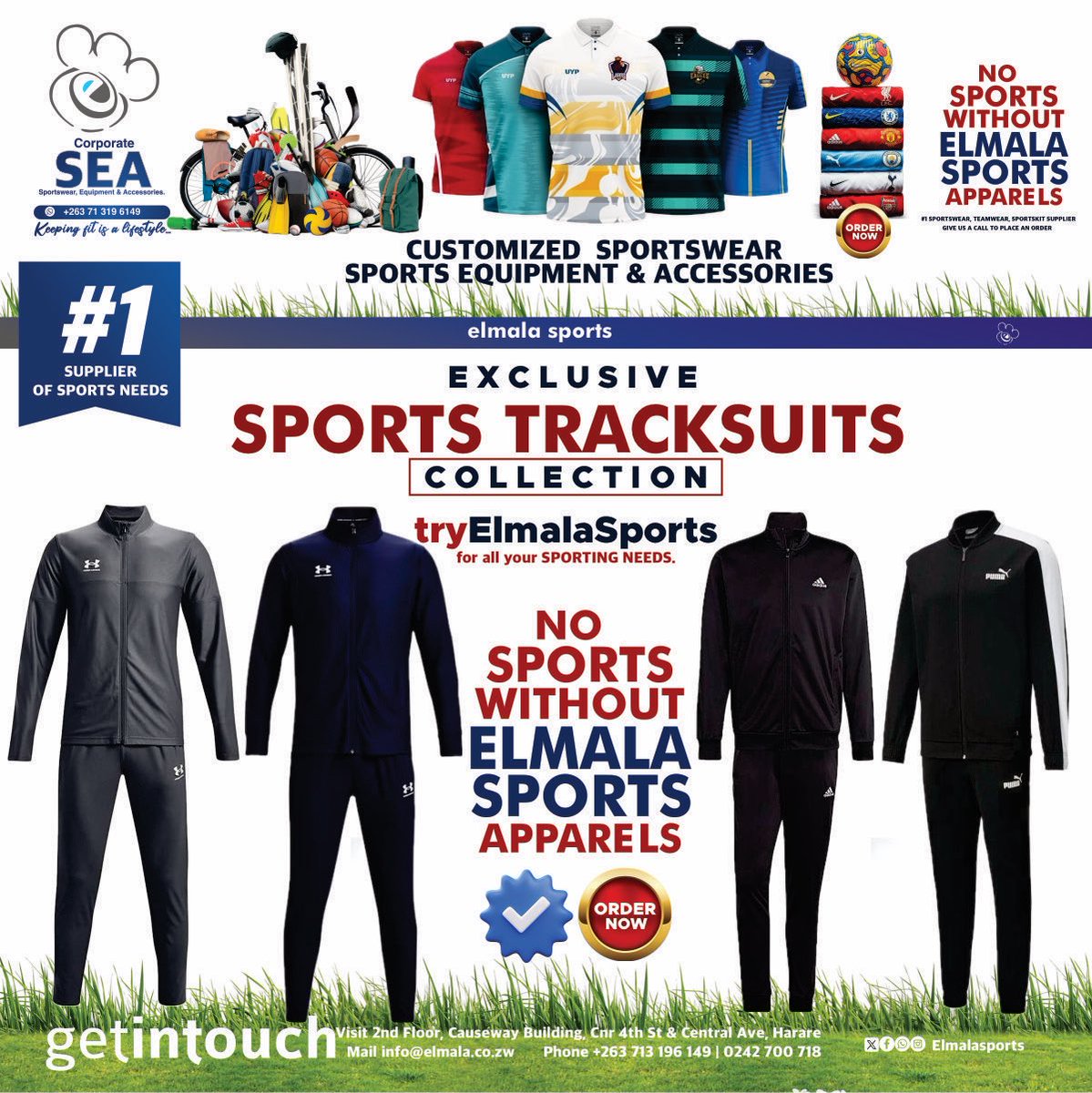 Elmala Sports
EXCLUSIVE SPORTS TRACKSUITS COLLECTION

Visit Elmala Sports for more
 #sportskit #buylocal #sportsaccessories #sportwearstore #sportequipment #sportsequipment #elmalasports #soccerballs