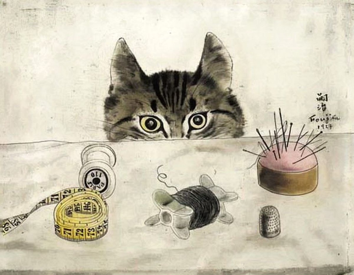 藤田嗣治、【仕立屋】 絵画の名前 على X: 