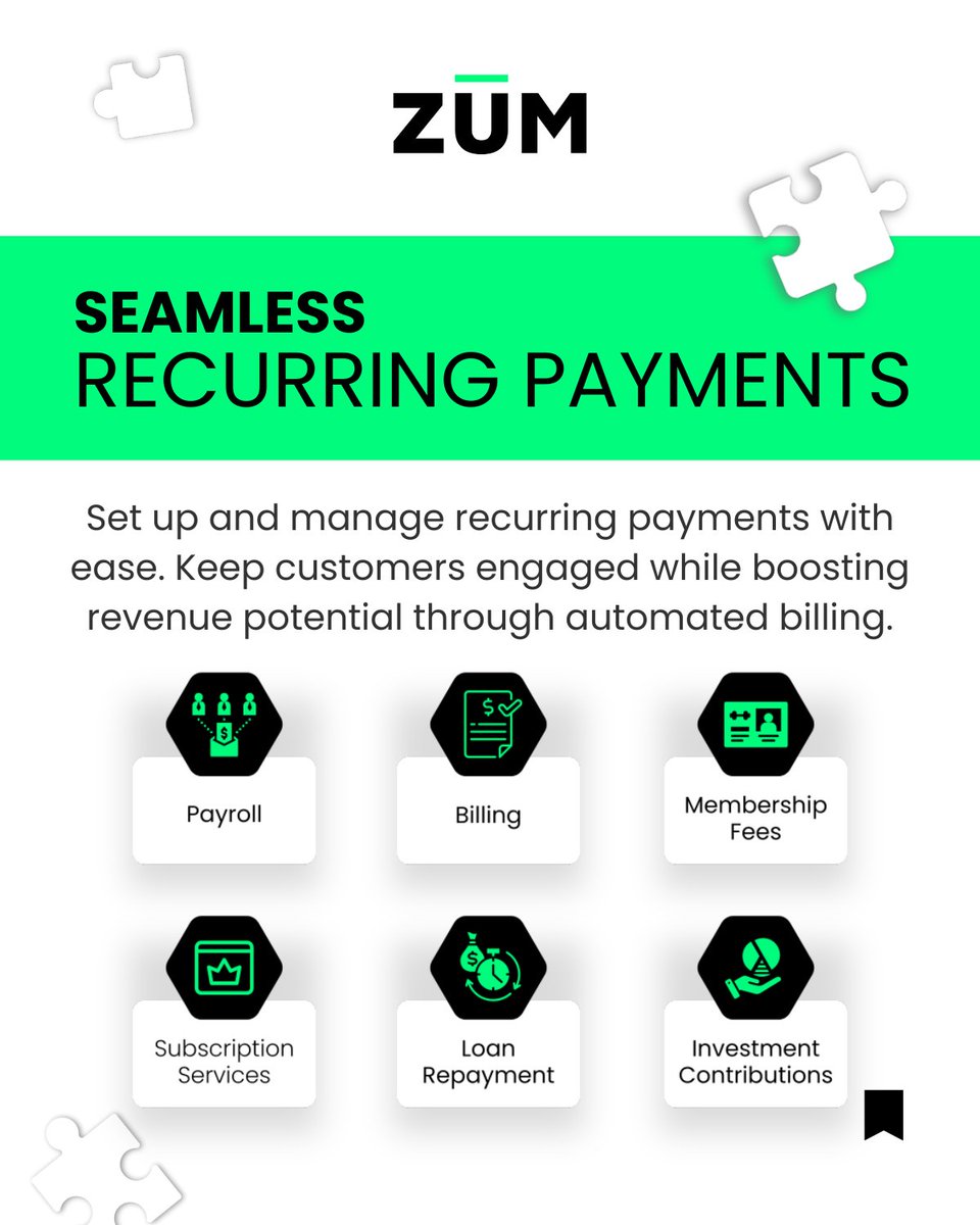 zumrails's tweet image. Collect, manage, &amp;amp; maximize recurring #payments effortlessly. From #automated invoicing to seamless subscription management, we’ve got the tools to simplify your billing process &amp;amp; ensure timely payments

Unlock new revenue potential today! 💳
hubs.la/Q02W7t-70