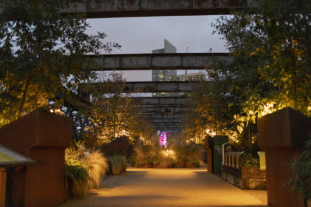 Emmeline Planthurst lighting up the <a href="/NTCastleDuct/">Castlefield Viaduct</a> 

She's the monster you can see from the tram coming from South Manchester! Sit on the left hand side of the tram- and you should see her!

Monsters by @filthyluker  &amp; Designs in Air
📷 ©National Trust Images/James Beck