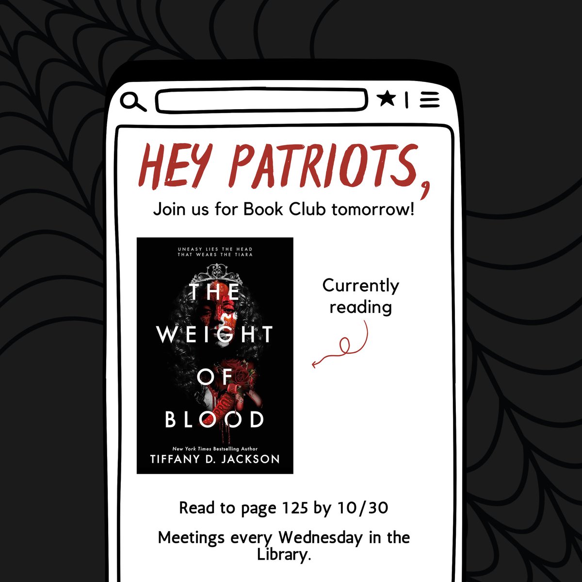 Join us for Book Club tomorrow!