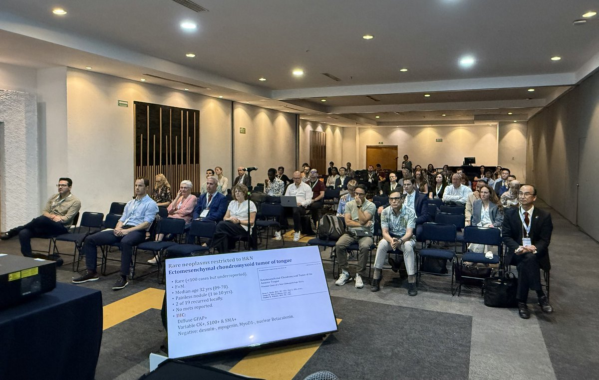 Jason L. Hornick, M.D., Ph.D. (@jlhornick) on Twitter photo The Soft Tissue Symposium is underway!
Dedicated to the memory of Christopher Fletcher
Moderating with my dear friend Fiona Maclean
Abbas Agaimy teaching us about mesenchymal tumors of the head and neck
#IAP2024 <a href="/BWHPath/">Brigham and Women's Pathology</a> The Soft Tissue Symposium is underway!
Dedicated to the memory of Christopher Fletcher
Moderating with my dear friend Fiona Maclean
Abbas Agaimy teaching us about mesenchymal tumors of the head and neck
#IAP2024 <a href="/BWHPath/">Brigham and Women's Pathology</a>