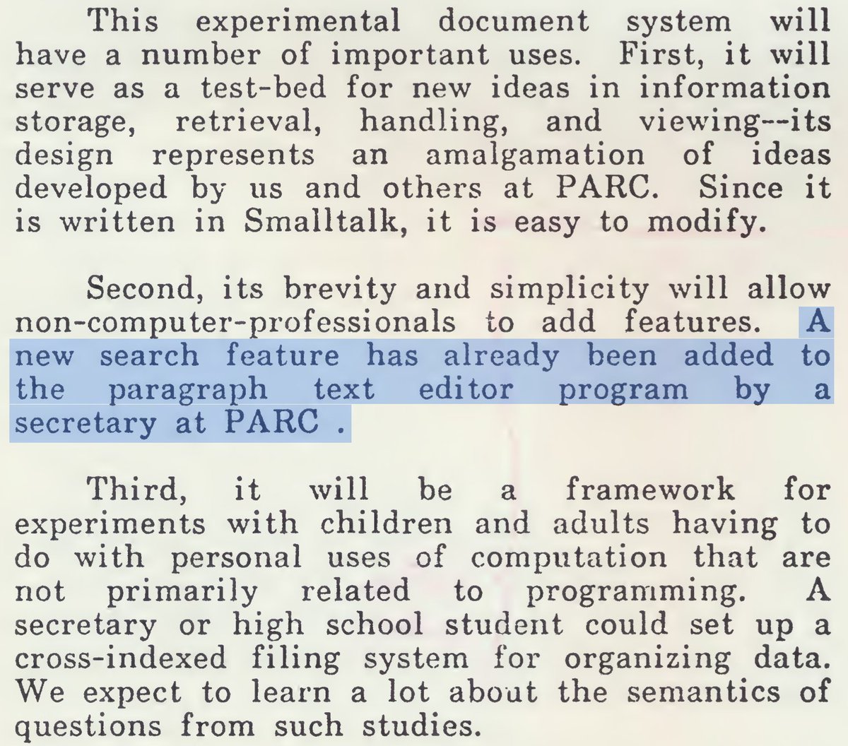 Somewhere along the way, our industry took a terribly wrong turn and we ended up with packaged apps as utilities instead of an empowering personal medium. This choice had such a devastating power that today people paid to program do not even conceive of building their own tools