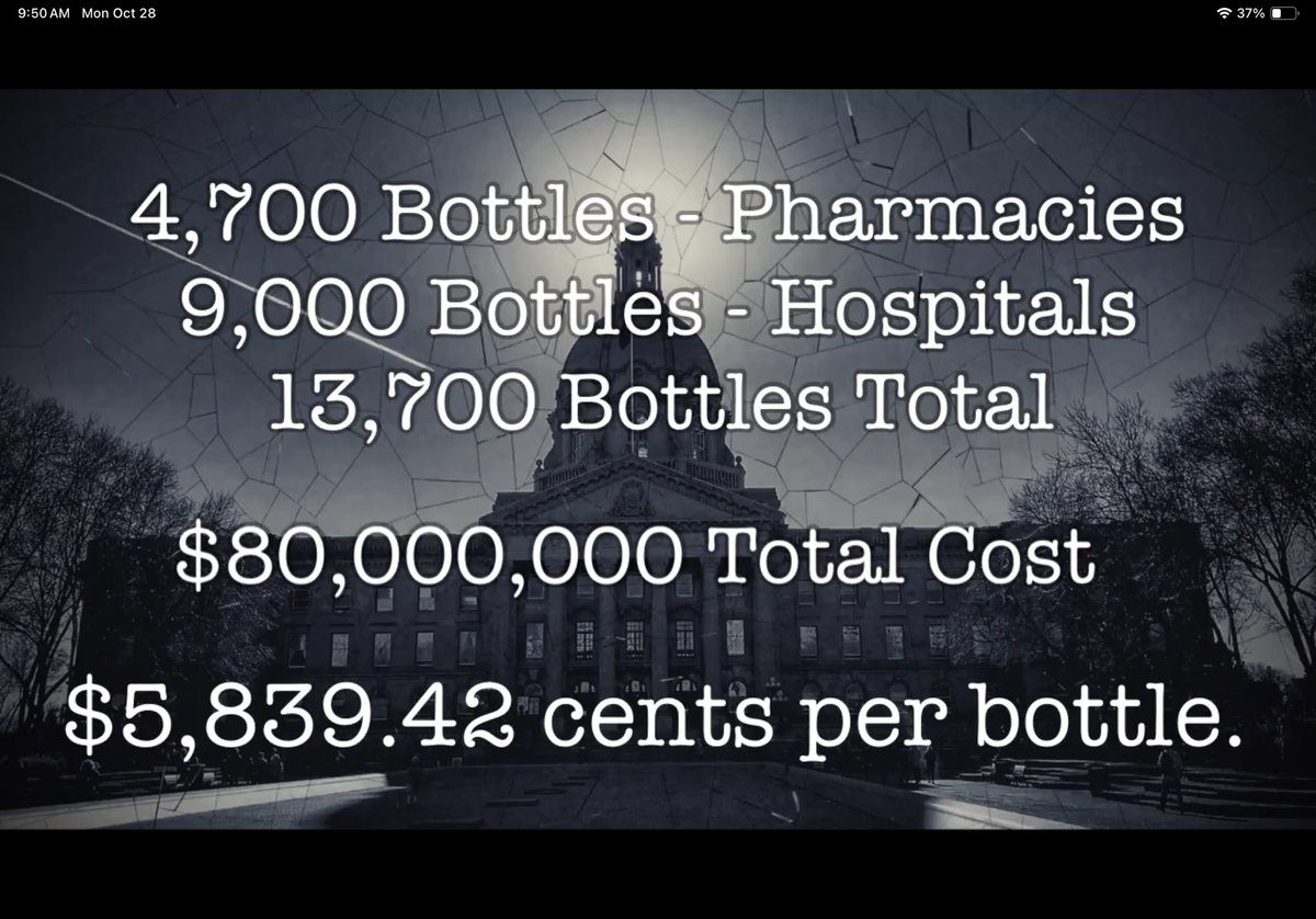 TheRealDKGray's tweet photo. Every bottle of Turkish Tylenol used by AHS cost nearly $6,000. 

Tell me again how Conservatives are good with money. 

Tell me why would anyone in their right mind support them. https://t.co/0vJ3qujIdc
