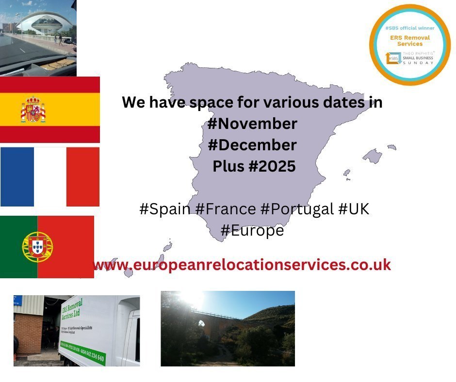 Good afternoon everyone 
europeanrelocationservices.co.uk
#MovetoSpain with #ERSRemovals