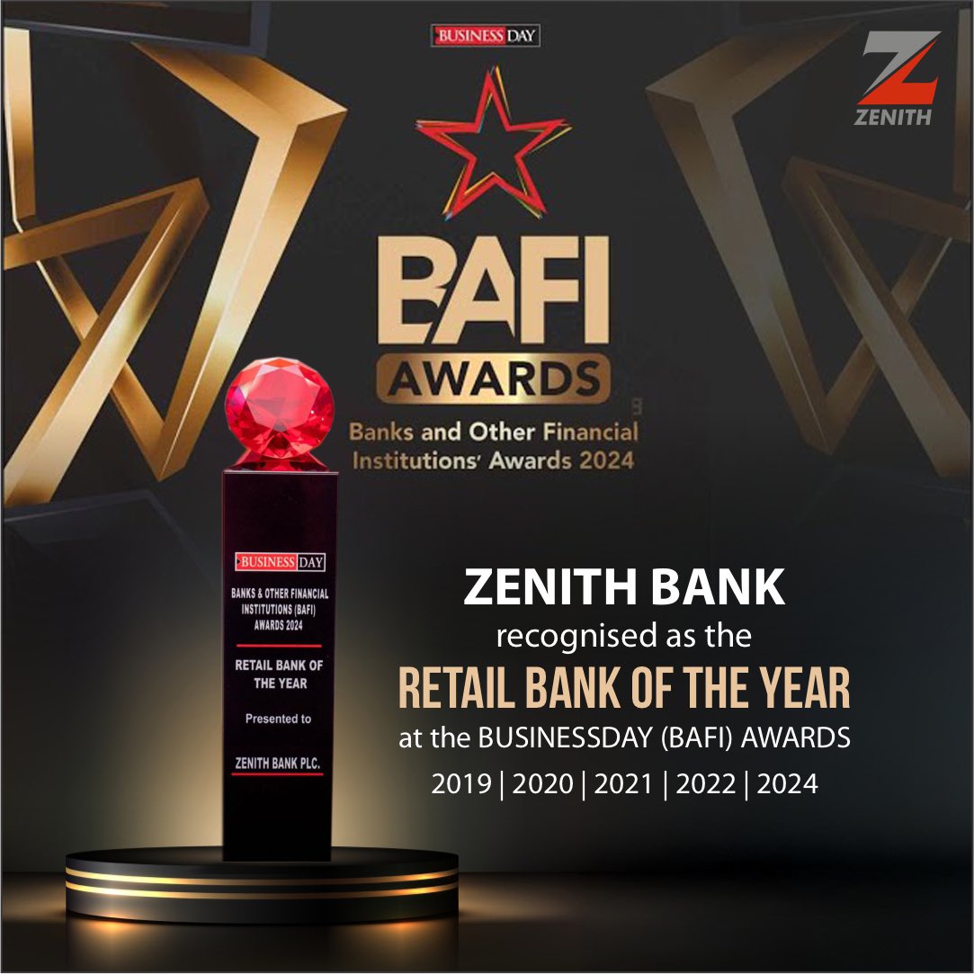 ZenithBank's tweet photo. Thank you for making this happen.

#ZenithBank #BAFIAwards #Winner https://t.co/TN9oXbyKcn
