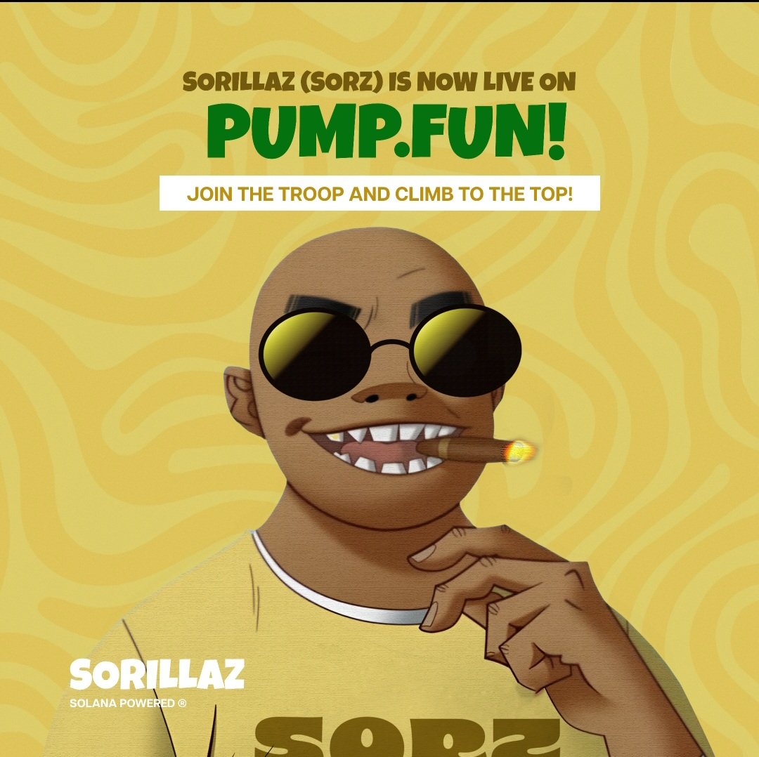 sorillazonx's tweet photo. $SORZ IS LIVE🤑🤑

[CA]
 GFbRdeXnNekkP5bvPRob46muXL98yDsCVpA5kVZ7pump

🚀🌕 Grab your bag before it moons! Don’t miss out on the chance to be part of the Sorillaz ($SORZ) revolution. Join the hype and let’s ride this wave together! #Sorillaz #Crypto #Moonshot https://t.co/jQIIokpFze