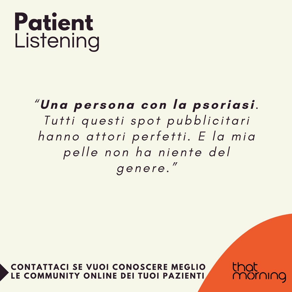 That_Morning's tweet photo. 📅 Giornata Mondiale della Psoriasi 2024: la voce dei pazienti.

In occasione della Giornata mondiale della Psoriasi 2024, abbiamo cercato di capire, nel quotidiano e direttamente dai pazienti onl... https://t.co/z6EHwQ2UB1