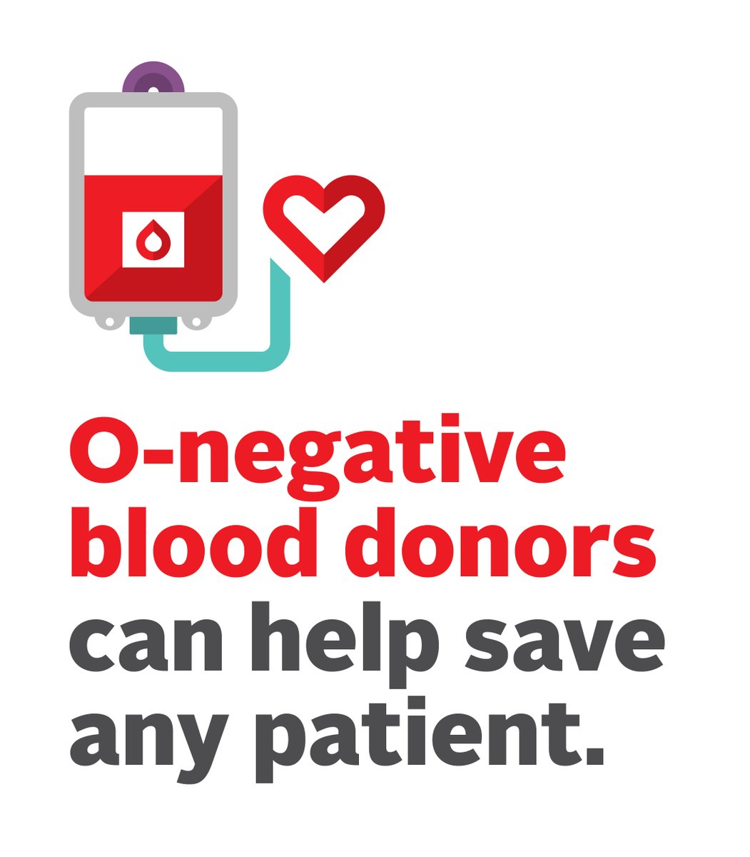 Calling all O-negative donors! If you are eligible to donate, please book an appointment in the coming weeks.

Don’t know your type? Donating is a great way to find out. Book your appointment now at ow.ly/UhaE50TVmUl or on the GiveBlood app.