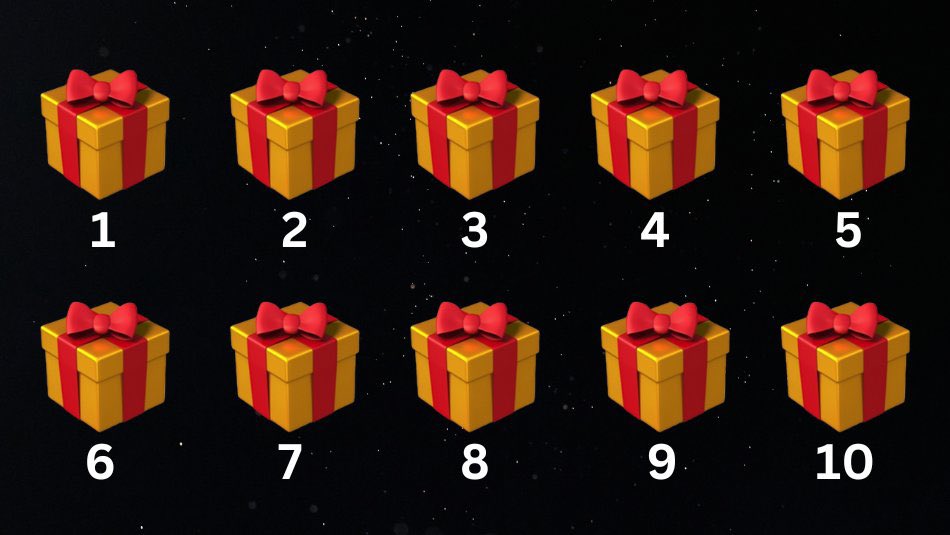 Choose a box and check your DMs 👀

Let's see if you're lucky