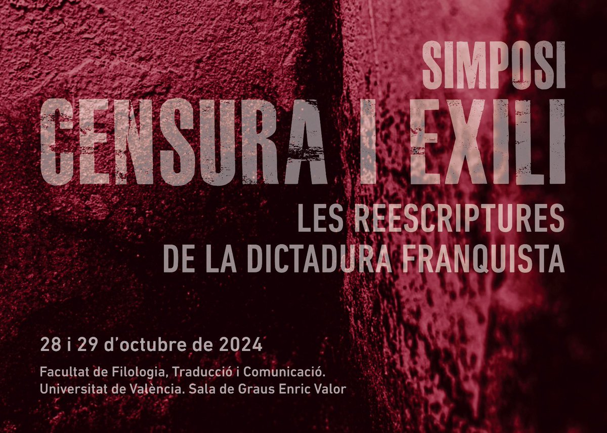 Gonçal López-Pampló (@gpamplo) on Twitter photo Ahir i avui, amb un bon grup d’amics, companys i mestres, parlem sobre censura, exili i molts altres temes a la <a href="/FILTRADCOMUV/">Facultat de filologia, Traducció i Comunicació UV</a>.
Modestament, hi he contribuït amb un estudi sobre Jaume Fuster i Edicions 62. Ahir i avui, amb un bon grup d’amics, companys i mestres, parlem sobre censura, exili i molts altres temes a la <a href="/FILTRADCOMUV/">Facultat de filologia, Traducció i Comunicació UV</a>.
Modestament, hi he contribuït amb un estudi sobre Jaume Fuster i Edicions 62.