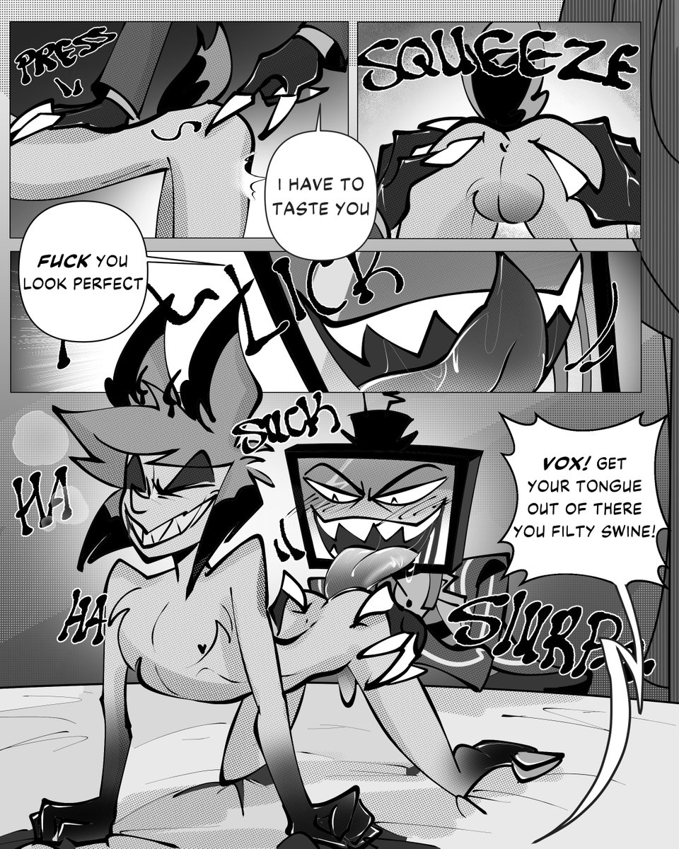 pinksartdump's tweet photo. is this a good time to post...ahhh whatever....Here's pages (17/???) of F*ck or Die....uhhh theres too many things i want them to do all at once 🥲 #radiostatic #voxal https://t.co/MyUITl0FT8
