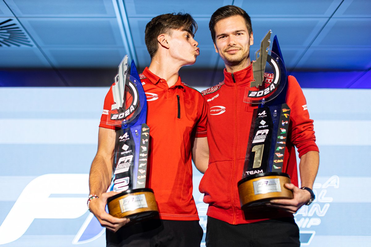 Jameswharton_'s tweet photo. An unforgettable moment to celebrate an incredible season, shared with the team that has supported and guided me over the past three years.
A special shoutout to Nico, the best engineer I could ask for! 🥰
#JW13 #prema #premateam #freca #formularegional #awards https://t.co/KWes8IeCat