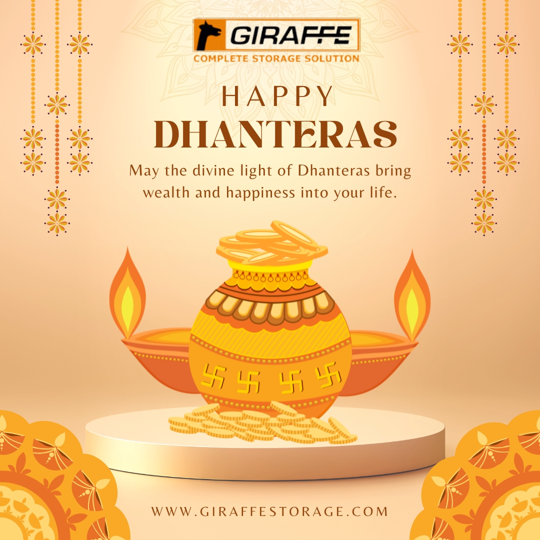 GiraffeStorage's tweet image. May this Dhanteras bring prosperity, peace, and abundance to your home! Wishing everyone a joyful and blessed celebration.
#HappyDhanteras #GiraffeStorageSolutions #RackSupportedWarehouseIndia #StorageRackManufacturer #RackSupportedWarehouses #RackSupportedWarehousesManufacturers
