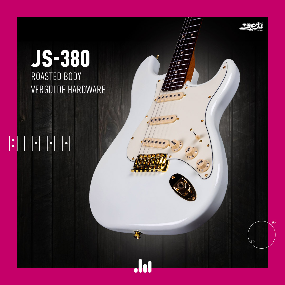 Jet Guitars bewijst met deze JS-380 dat een scherp geprijsde gitaar ook een luxe uitstraling kan hebben. Er is namelijk gekozen voor vergulde hardware, waardoor deze gitaar gelijk een echte eyecatcher wordt. Ook de Canadian roasted maple hals draagt bij… dlvr.it/TFr3qv