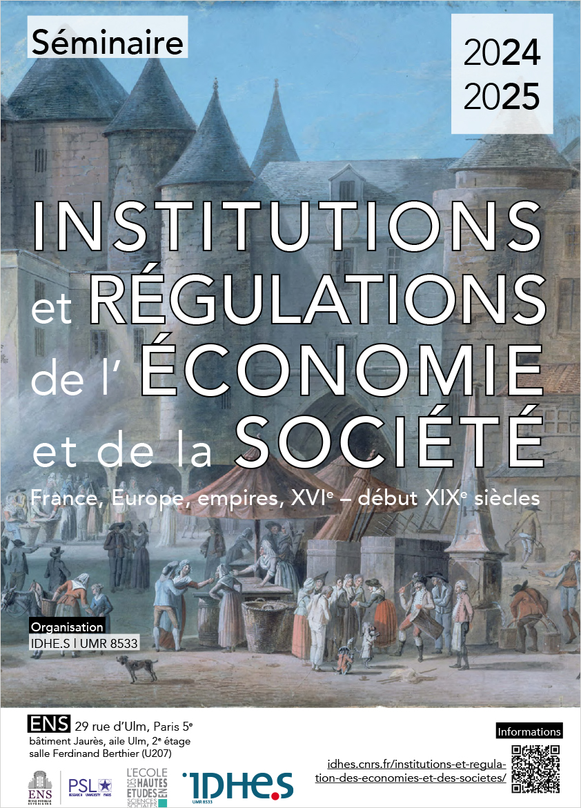 Reprise du séminaire Marc Bloch d’histoire économique contemporaine
Cycle 2024/2025 " France, Europe, empires, XVIe  – début XIXe siècle "

🕰️En quinzaine , le vendredi, 16 h – 18 h à l' <a href="/ENS_ULM/">École normale supérieure | PSL</a> 24, rue Lhomond

📲idhes.cnrs.fr/institutions-e…
