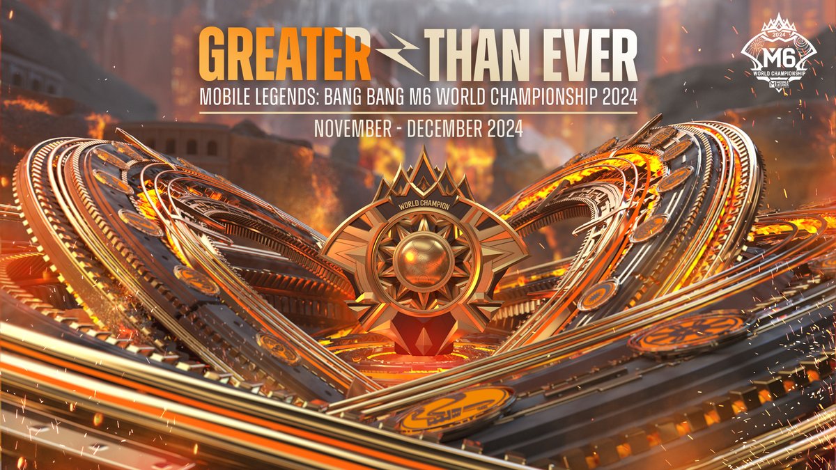 MobileLegendsOL's tweet photo. The colors that will light the world stage up on Malaysia 👏

We proudly announce the Key Visuals for the M6, and it surely is, Greater than Ever ✨

#GreaterThanEver #MLBBEsports #MLBB #MobileLegendsBangBang #M6 https://t.co/H5WpNqC8CM