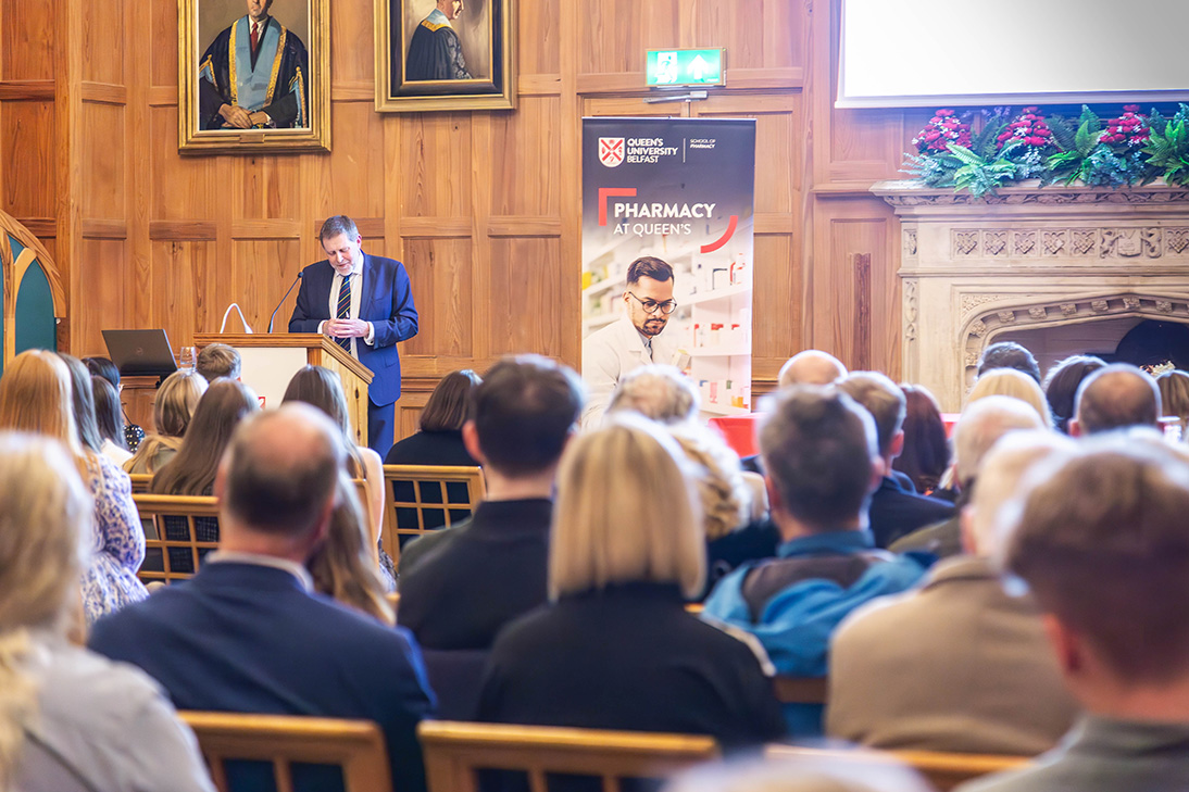 On Thursday of last week, we celebrated the achievements of our BSc and MPharm students at our annual Undergraduate Awards, along with Guest of Honour, Prof. Mike Mawhinney from <a href="/compharmacyni/">CPNI</a>. 

Congratulations to all of our award winners!

More here: go.qub.ac.uk/2024awards