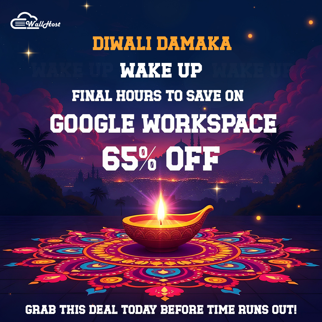 ewallhost's tweet photo. Ignite Your Diwali with Exclusive Savings! 💥🪔

This Diwali, save UP TO 65% on Google Workspace plans! 🎆✨

🌟Celebrate and upgrade your workspace today!

👉Buy Now:https://t.co/QnjKb6LQTr

#googleworkspace #gsuite #Googlebusinessemail #ewallhost https://t.co/ASRwqU77qL