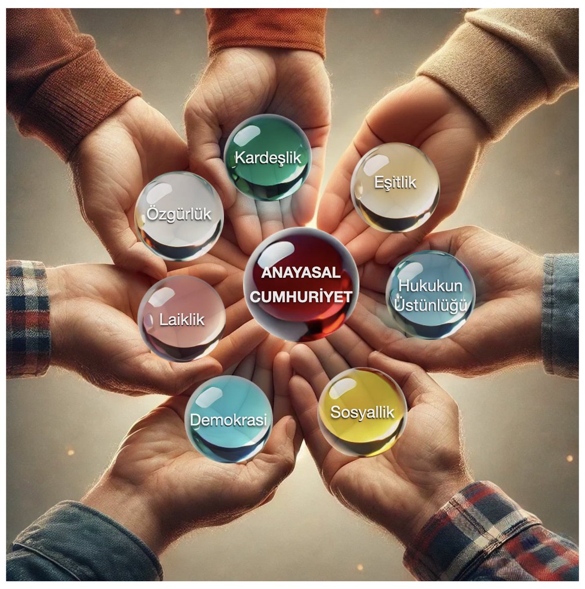 🇹🇷 101. Yılında  Cumhuriyetimiz Kutlu Olsun! 🇹🇷
Anayasal Cumhuriyet; kardeşlik, eşitlik, hukukun üstünlüğü, sosyal adalet, demokrasi, laiklik ve özgürlük temelinde yükselir. 

Bu değerler, bizim ortak geleceğimizin ve ortak mutluluğumuzun yapı taşlarıdır. Bugün, bu değerleri