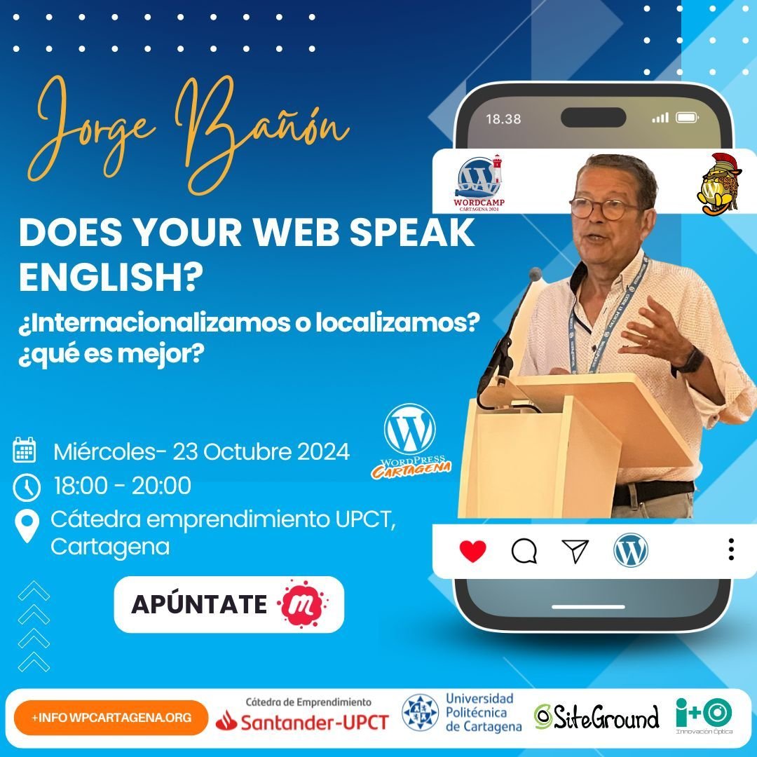 Todo preparado para mañana. Arrancamos la temporada de MeetUps de <a href="/WPCartagena/">WordPress Cartagena</a>. Apúntate ya: meetup.com/es-ES/wordpres…
