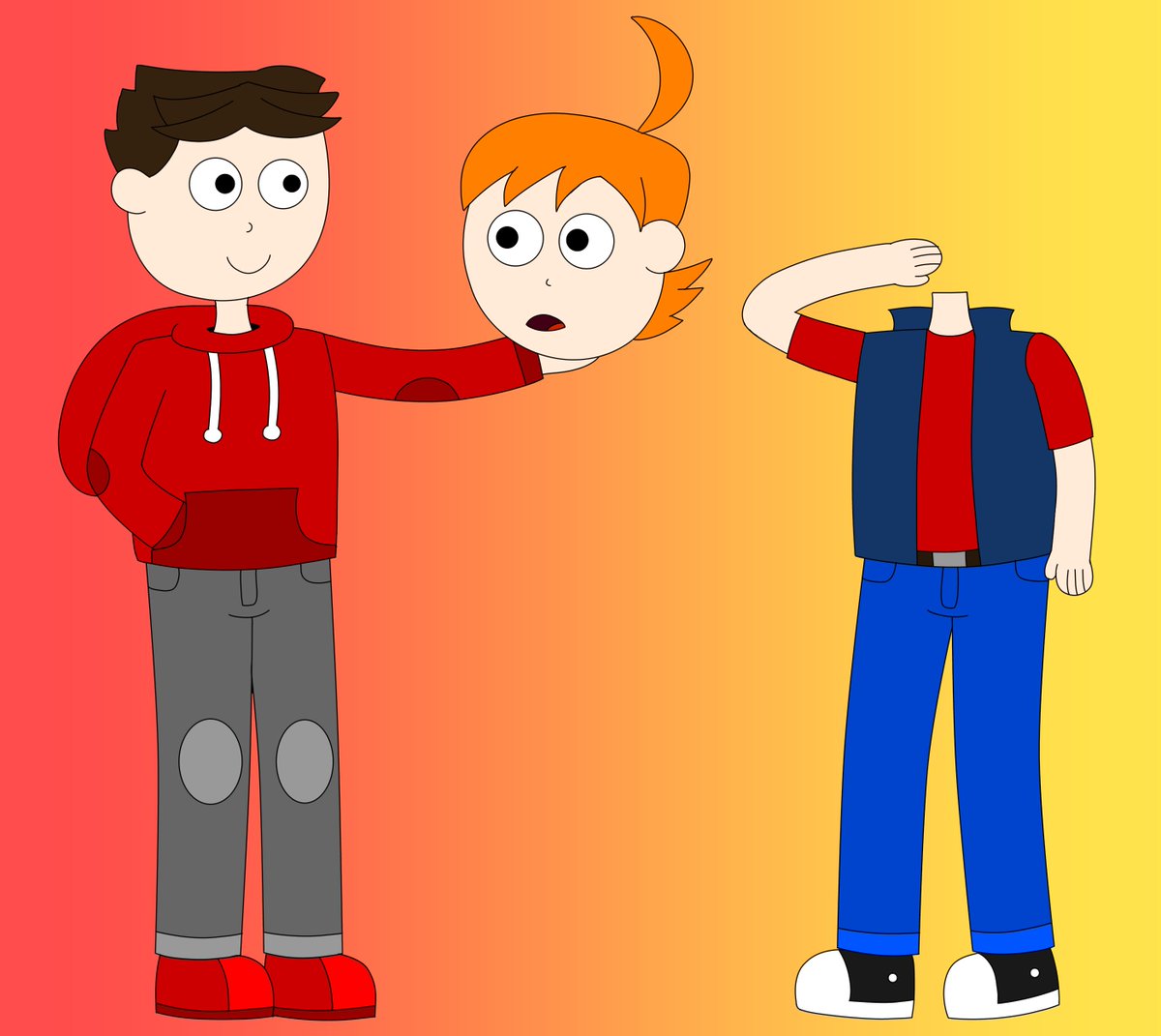 Osman_Yildiz01's tweet photo. A fanart for @_kyleboy21
Cybil getting his head detached for first time by Paul. There goes Cybil's head.
I hope you don't mind.
#oc #ocart #osmanyildiz01 #kyleboy21 #cybil #paul #headless #headlessboy #dullahan #dullahanboy #detached #detachedhead #digitalart #digitaldrawing https://t.co/WZ4rdo400O