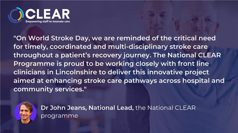 clear4care's tweet image. On #WorldStrokeDay, we are delighted to announce that CLEAR is supporting Lincolnshire to accelerate improvements to #stroke care.
#CLEAR will work closely with front line clinicians and managers from @NHSLincsICB and @ULHT_News to examine the current stroke pathways, address…
