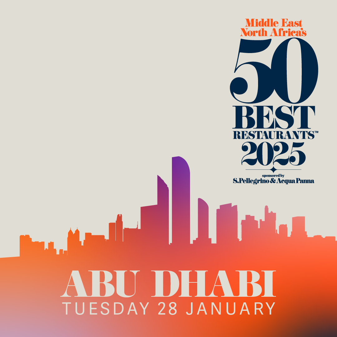TheWorlds50Best's tweet photo. BREAKING NEWS: Middle East &amp; North Africa’s 50 Best Restaurants awards will once again be hosted in Abu Dhabi, with the 2025 edition revealed on Tuesday 28 January 2025. Learn more here: https://t.co/SHrtIq2v8c #MENAs50Best @TheWorlds50Best @VisitAbuDhabi https://t.co/csDoAXvd4c