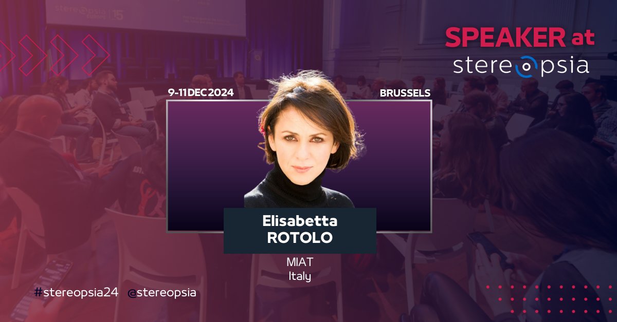 Stereopsia's tweet photo. @Judith_ARTVR @GeraldineBueken @michelreilhac @mukiapproved @improvive 🗣Meet some of the Speakers of Stereopsia 2024!🗣

Meet Elisabetta ROTOLO, Urszula GLEISNER and Anna DOUBLET for our conference on 11 December 2024.

Stay tuned for updates and for more speakers’ announcements, register on our website (link in bio)! 🚀
#stereopsia24 #xrevent https://t.co/ydQ5Dl8eOp