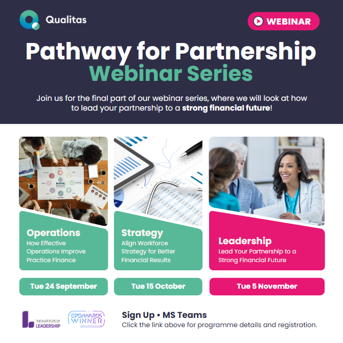 UKQualitas's tweet photo. 🔔 Join us for the final installment of our Pathway to Partnership webinar!

Title: Leading Your Partnership Towards a Healthier Financial Future
Date: Nov 5
Time: 12:30 - 1:15 PM
Sign Up: https://t.co/XRIPn6oVVO

Don't miss valuable insights on leadership!

#Webinar https://t.co/w7Vu5gBLBE