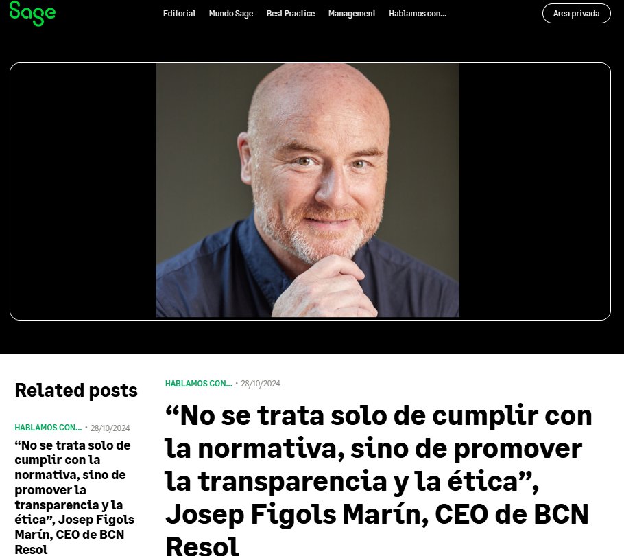 co_resol's tweet photo. Artículo en @SageSpain partnews donde se comparten las bondades del #canaletico #canaldedenuncias co-resol https://t.co/kRpEg25cdR #Whistleblower @josepfigols #Compliance https://t.co/WrRhtyk0qQ