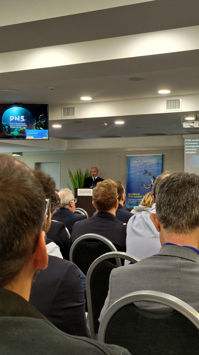 emanuele_giona's tweet photo. Day 1 of Sea Drone Tech Summit 2024 in #Ostia (Rome).
An incredible meeting opportunity for Italian National Gov., Navy &amp; Defense, industry, research centers &amp; universities on topics in underwater technology.

#Underwater #Robotics #Drones #SmartOcean #SeaDrone #DroniAcquatici https://t.co/pY23CphTax