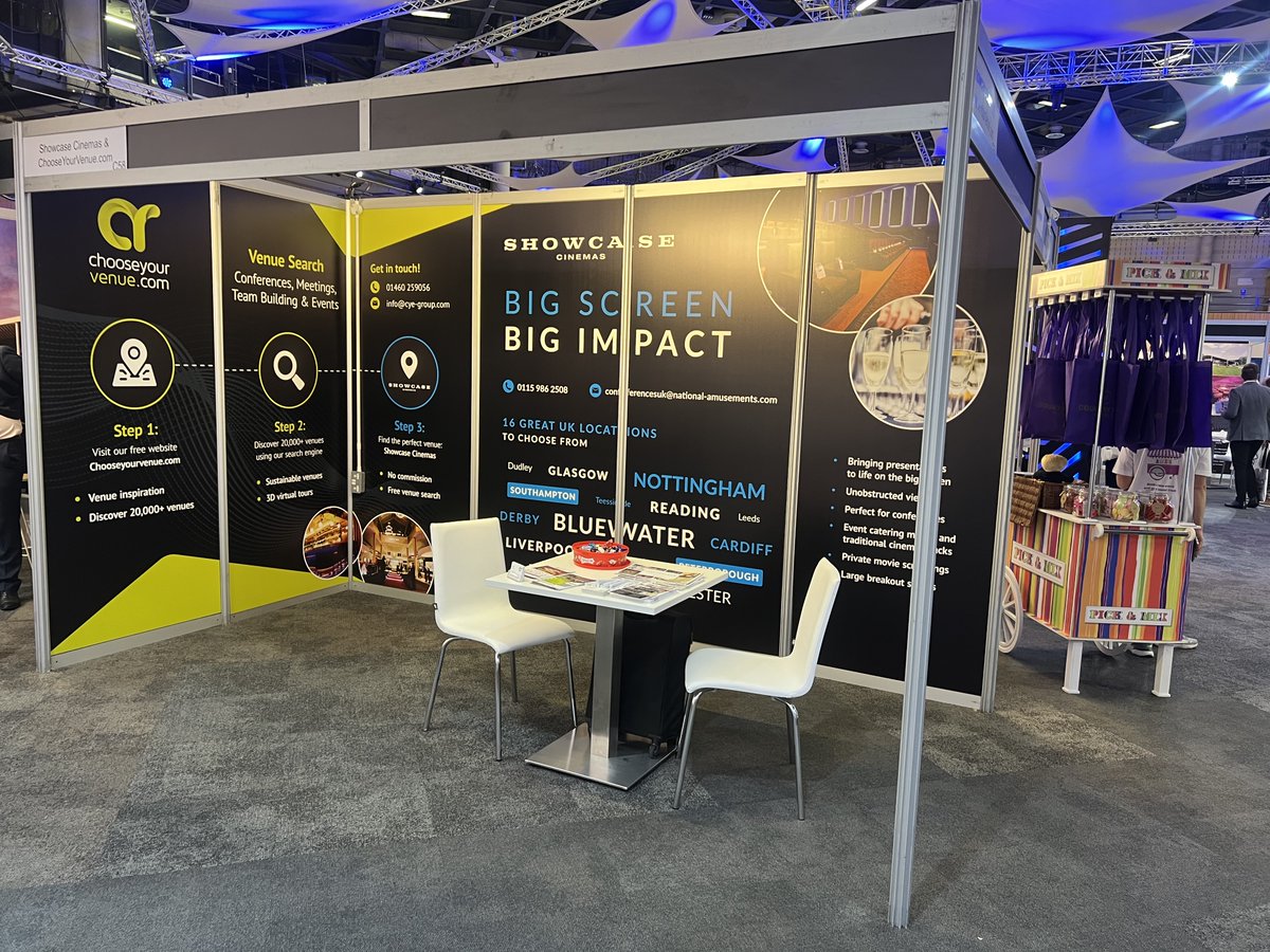 We’re thrilled to be back at #CHSBirmingham today with our stand partners, Showcase Cinemas! It’s always great to reconnect with everyone and meet the innovative people looking to push their #events to new limits—swing by and say hello! 👋 #CHSrocks