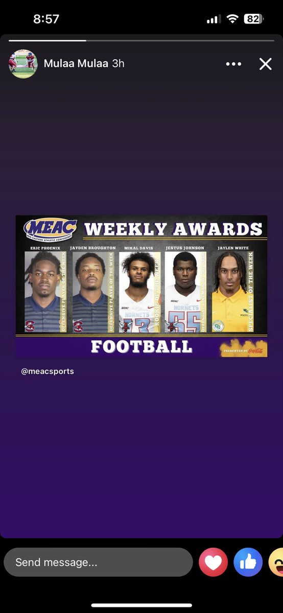 StagsRecruiting's tweet photo. Congrats to former @BerkeleyStagsFB player @mulaa90 for winning defensive player of the week! He had 4 sacks last week! 

#BetterAtBerkeley #RecruitTheStags https://t.co/gWJpE70fnQ