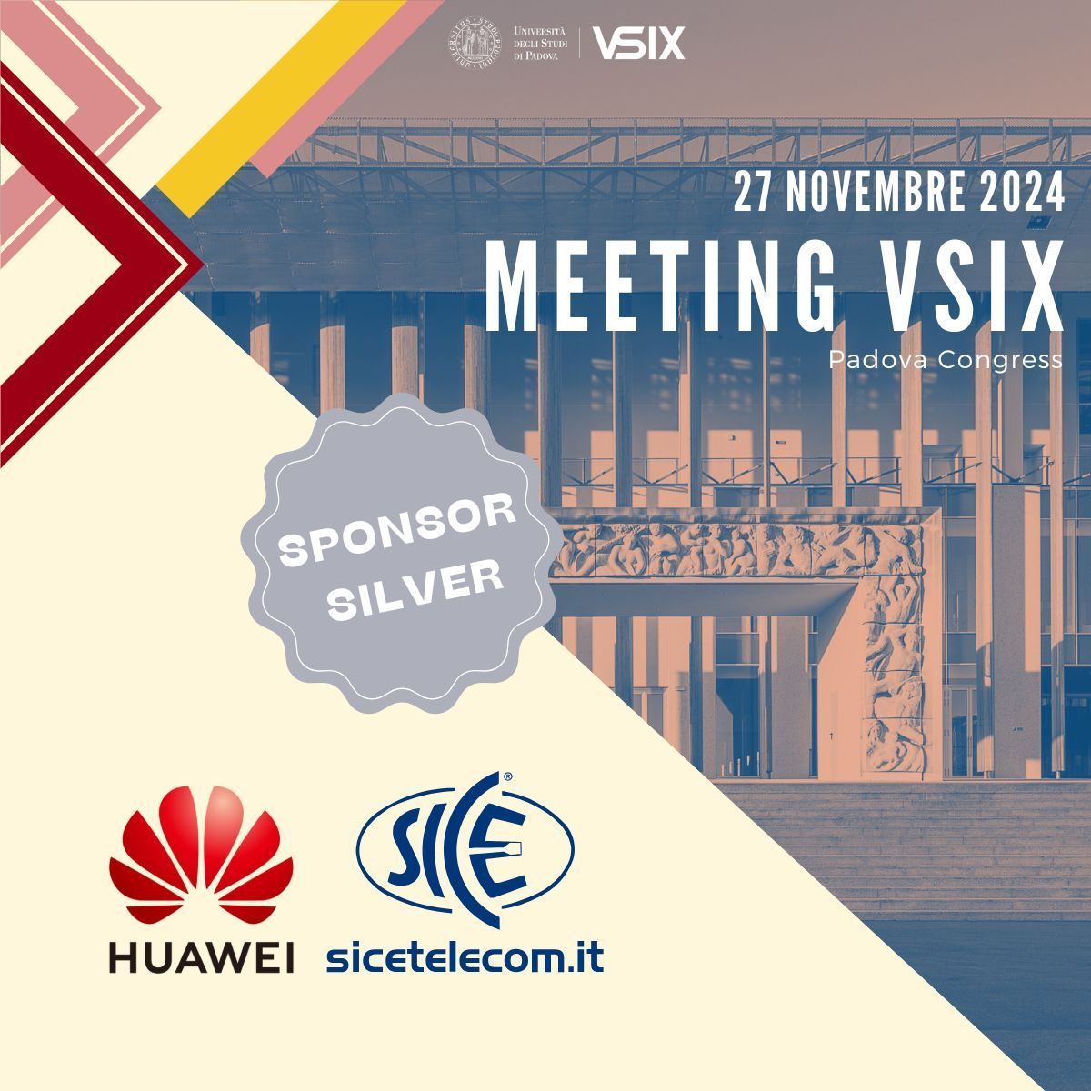 📣  Siamo molto felici di annunciare che tra gli sponsor del #MeetingVSIX ci sarà <a href="/sicetelecom/">Sicetelecom</a>, in partnership con <a href="/HuaweiItalia/">Huawei Italia</a>

✒️ Vuoi partecipare all'evento? Per registrarti e tutti i dettagli visita il sito: buff.ly/3BJyTVF

#ixp #event #tlc #networking #internet