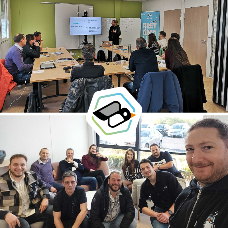 [ 🐧 Atelier : PI, mode d’emploi]

Hier, Mickael de NI a plongé nos #Sternes dans l'univers complexe de la Propriété Intellectuelle. 👀 

𝙇'𝙤𝙗𝙟𝙚𝙘𝙩𝙞𝙛 ? Acquérir les bons réflexes pour protéger au mieux son projet !🔏
