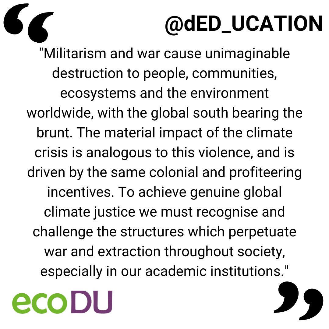 🔔TONIGHT! Thanks @eco_durham (Insta) for inviting us back for another workshop! And for the support 
<a href="/ucuatdurham/">Durham UCU (@ducu.bsky.social)</a> 

Join us for this workshop to learn the links between unis, the arms trade, human rights intl law and complicity in climate change, and what you can do about it!