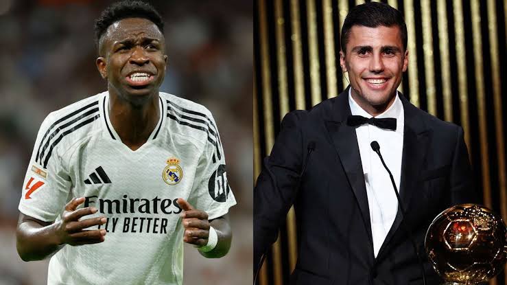 HonSomow's tweet photo. Recasim in football is clear.  #ViniciusJr is one of the best player in the world. This is pure football politics handing over ballon d’or to Rodri is just robbery. #BallonDeRacism https://t.co/aufVUfBHDn