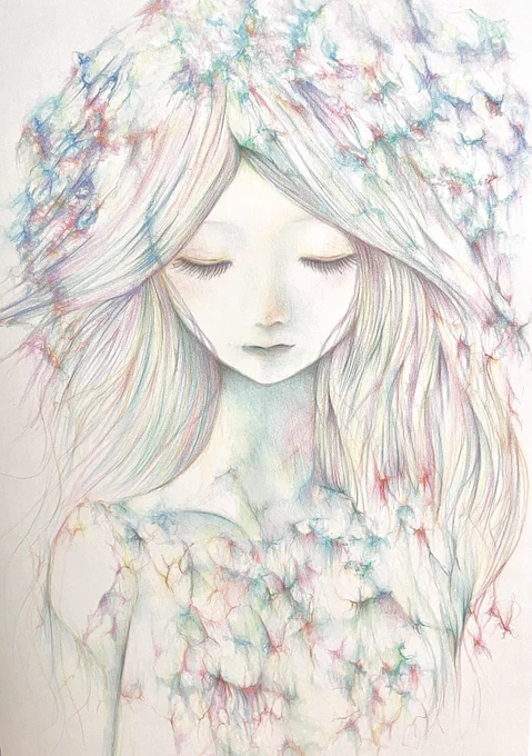 絵を描くことも描いてる時も完成した絵も全部好き 絵を描かせてもらえてありがとう