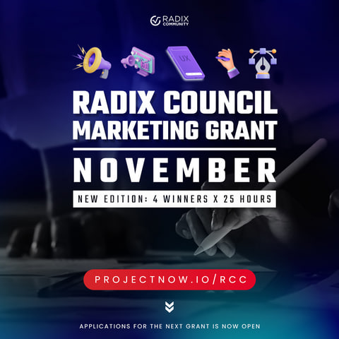 ProjectNowXRD's tweet photo. 🚨Last Call for Marketing Grant Applications! 🚨

➡️ Grant Applications Close 31st October

This is your final chance to apply for this month's Marketing Grant sponsored by the @Radix_ecosystem 
Make sure to submit yours before the deadline! 4 Grants are available!

Boost your project with 25 hours of expert marketing support.  Here’s how we can help:

✅ Social Engagement Campaign Creation
✅ Graphic, Logo & Infographic Design
✅ Copywriting
✅ UI/UX Design
✅ Token Trek as a Service
✅ Marketing Consultancy

Apply now⤵️
https://t.co/8Q9KqvqFWl