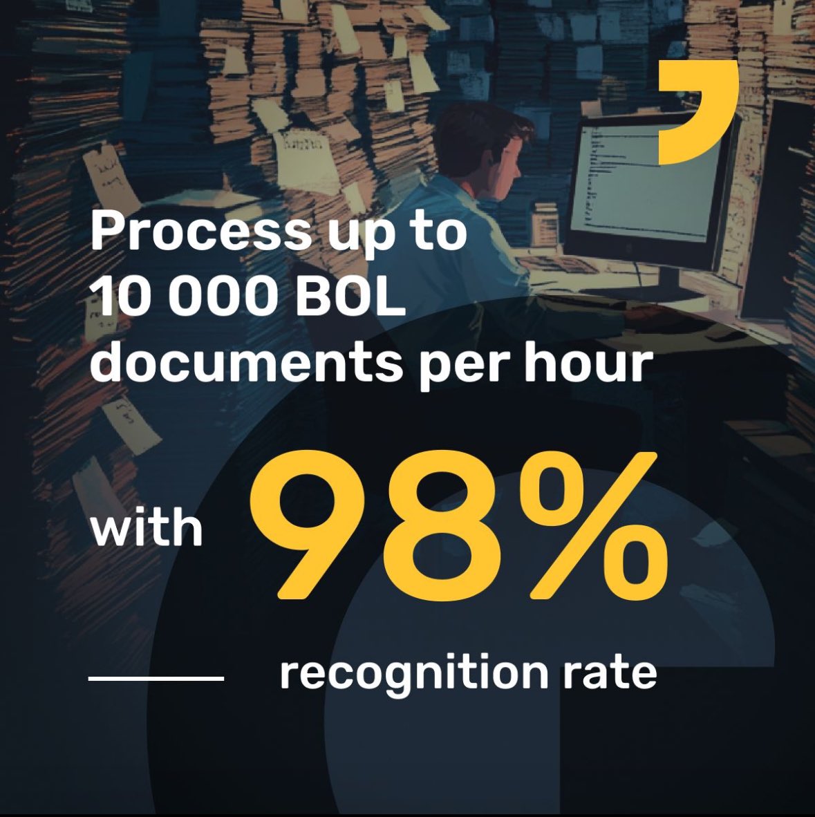 graipai's tweet photo. https://t.co/qlpBb8hRml processes up to 10,000 Bills of Lading per hour with 98% accuracy. Automate data entry, approvals, and get real-time insights with our AI solution. Boost efficiency and reduce errors. Details: https://t.co/sULAQkx86x

#GraipAI #AI https://t.co/YO7GpxPly6