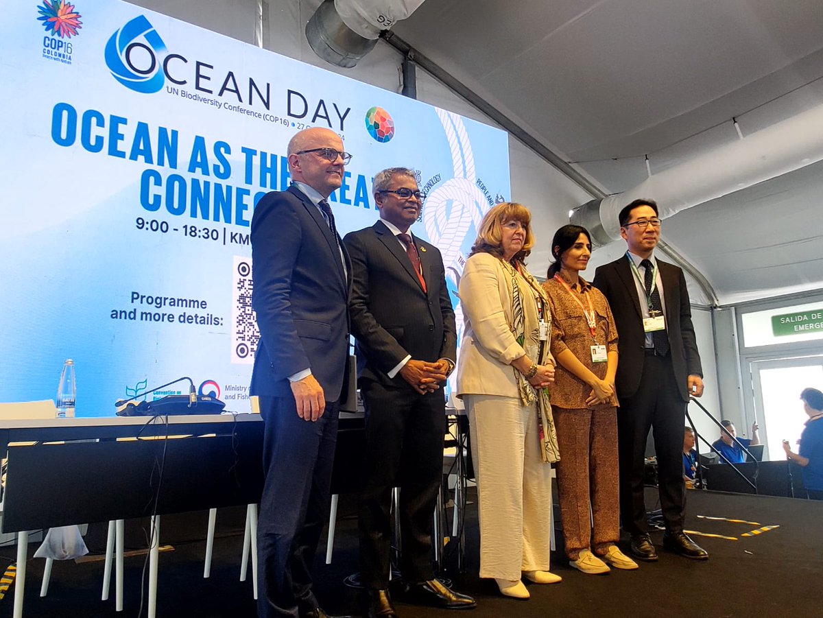 Thank you for joining us on #OceanDay at #COP16Colombia to put the ocean at the heart of the global conversation to protect the world's biodiversity. 

Together, we will continue to support #OceanScience as a key lever of sustainable development. 

👉ow.ly/fLpt50TUHEi