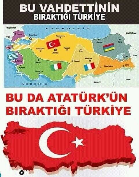 Bu vatanı NE MUTLU TÜRKÜM diyerek başta GAZİ MUSTAFA KEMAL VE SİLAH ARAKADAŞLARINA TÜM GAZİ VE BİR METRE İÇİN KENDİNİ FEDA EDEN ECDADIMIZA DEDELERİMİZE BORÇLUYUZ NE MUTLU TÜRKÜM DİYENE 🇹🇷