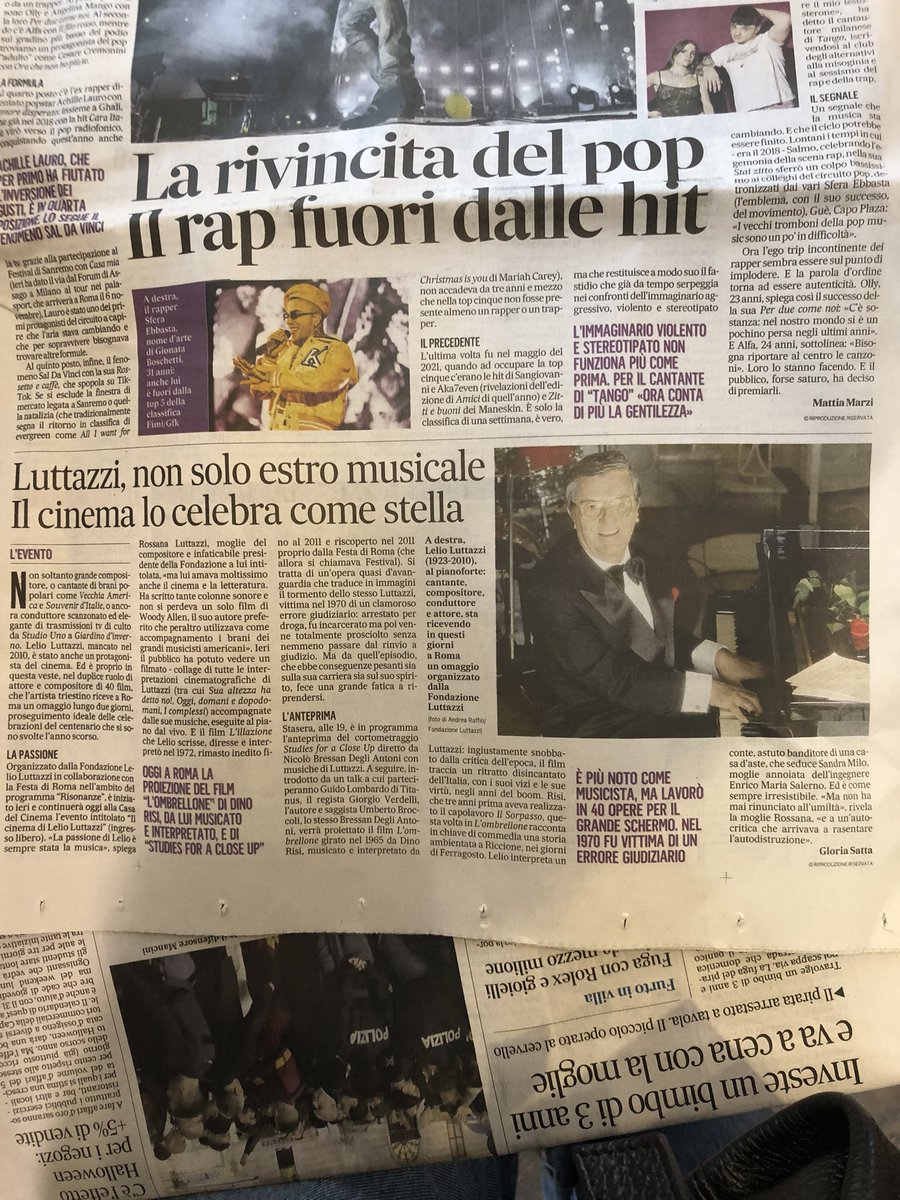 Grazie a Gloria Satta
Il Messaggero
<a href="/ilMorabito/">Mimmo Morabito</a>