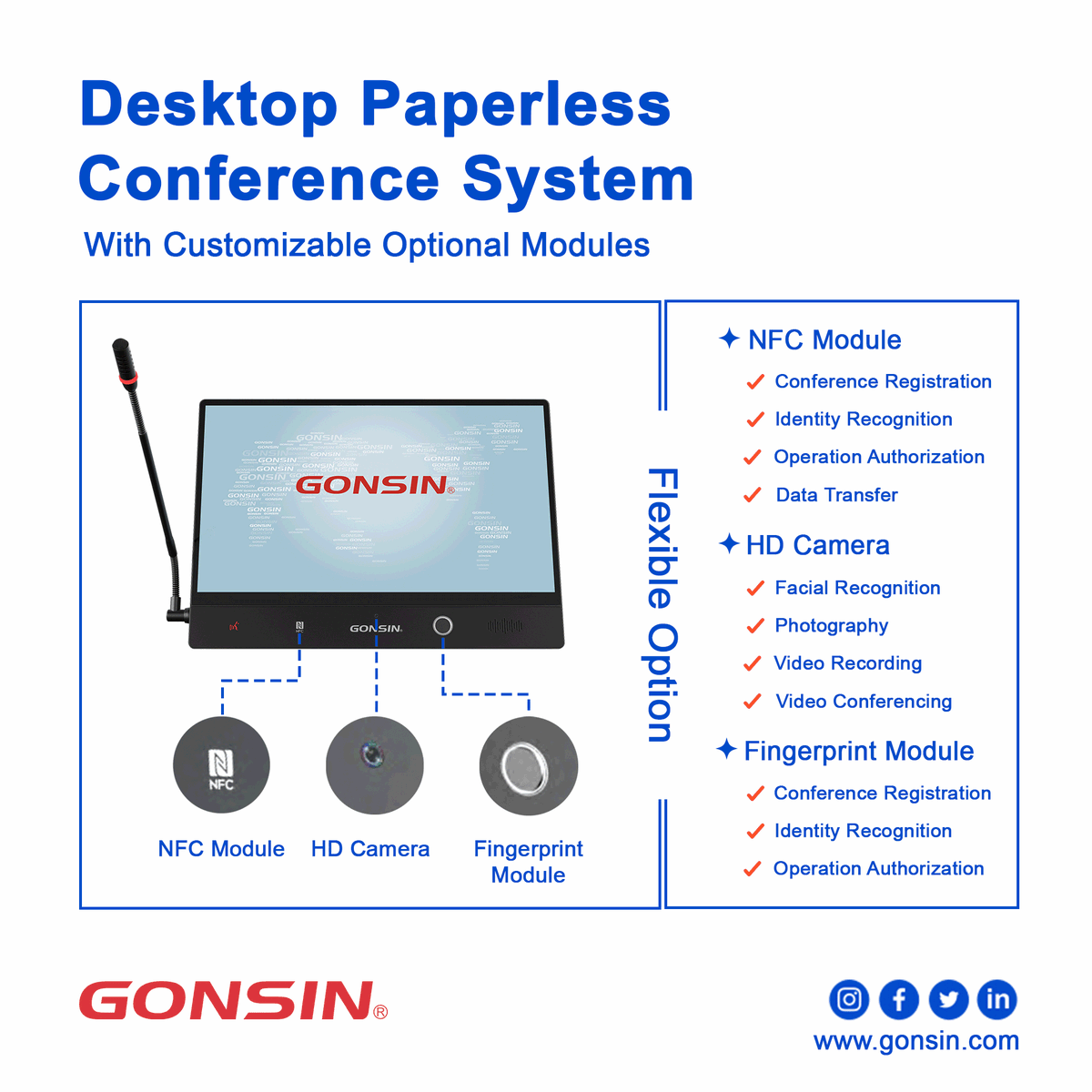 GONSIN2003's tweet photo. GONSIN Desktop Paperless All-in-One Terminal - Customizable Registration Modules:

#AudioVisual #ProAV #IntegratedSystems #AVIntegration #conferencesystem #Customizable
#NFCModule #HDCamera #FingerprintModule #Wirelesscommunication #Identityrecognition https://t.co/lWseDntG4i