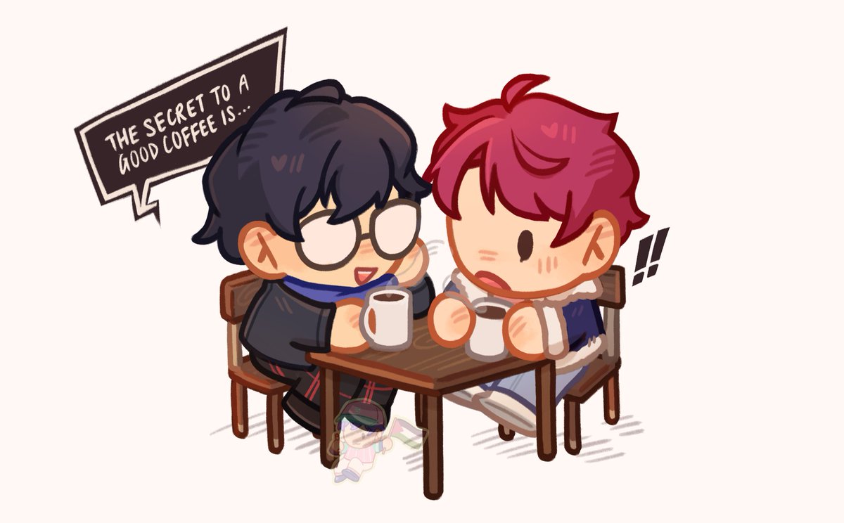 tinymankai's tweet photo. [ don ] joker &amp; sakuya on a nice cafe outing! https://t.co/EsN1W02NJU