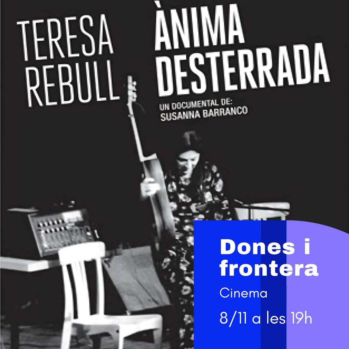 CCDrassanes's tweet photo. 🟣 Teresa Rebull, ànima desterrada - Dones i frontera 📽️

📅 Divendres 8/11 - 19 h, dins el cicle Cinema i Dona.

🎬 Projecció del documental de Susanna Barranco (@susannabarranco) amb xerrada posterior. Homenatge a la memòria històrica. 🎟️ Reserves a 👉 https://t.co/Oo2PtquVfW https://t.co/38g0durbON