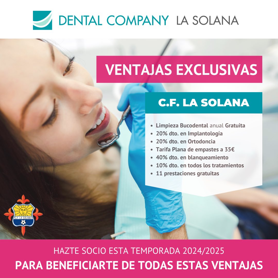 🦷 𝗗𝗘𝗡𝗧𝗔𝗟 𝗖𝗢𝗠𝗣𝗔𝗡𝗬 | 👤¡Hazte socio de este Temporada 24/25  para beneficiarte de todas estas ventajas! 🔗 https://t.co/fshBCanxVy