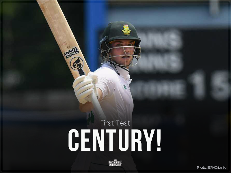 PoppingCreaseSA's tweet photo. First Test century for Tristan Stubbs! 💫

Outstanding knock, full of maturity, patience and confidence 🔥

#BANvSA https://t.co/aezJgHkX2O